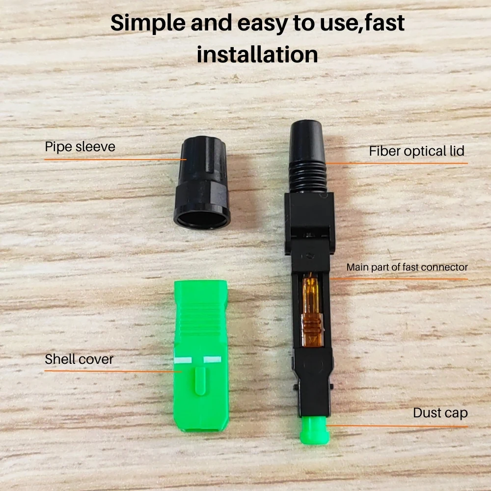 Conector rápido FTTH SC APC, emenda fria, fácil de usar, cabo coberto de fibra, óptico, rápido, grande venda, original