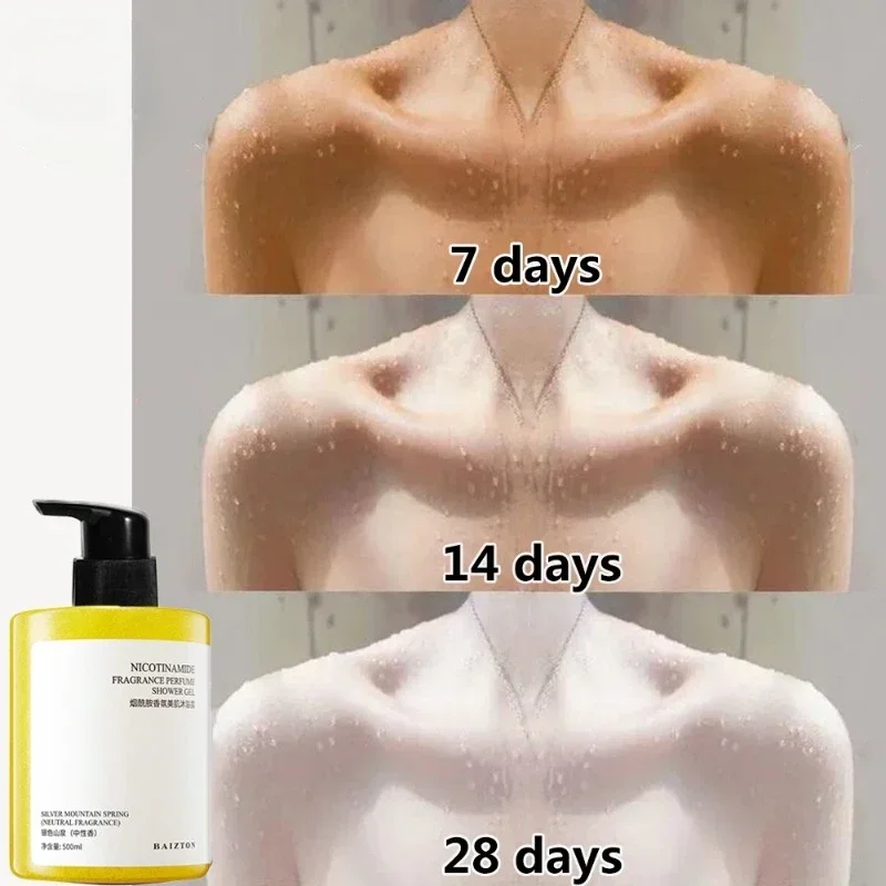 

500ml Skin Cleansing Niacinamide Body Wash Shower Gel Moisturizing Skin Whitening Perfume Shower Full Body