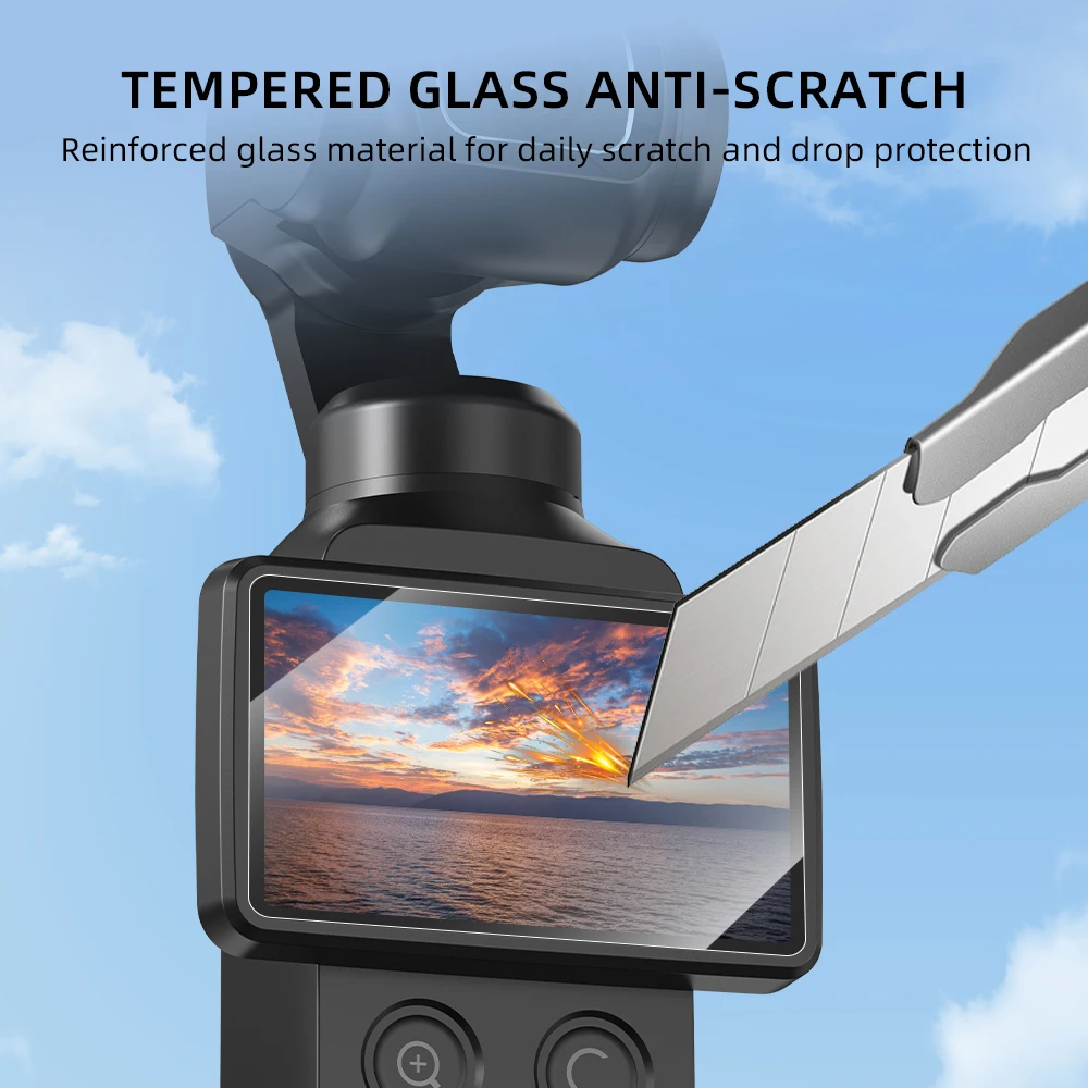 BRDRC Pocket 4 Screen Protector Tempered Glass Film AR Film for DJI OSMO Pocket 4P Accessories HD Scratchproof Film