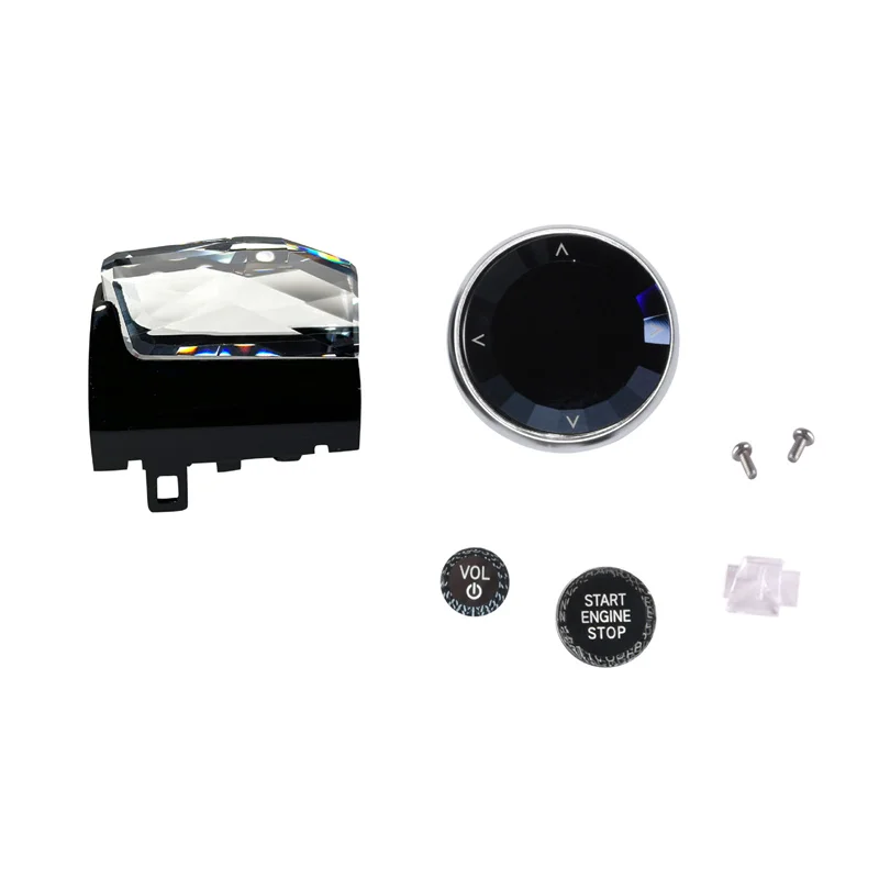 For BMW G20 G12 i3 G28 i4 G26 i7 G70 ix3 G08 X5 G05 X6 G06 X7 G07 LHD RHD Metal Base Crystal Gear Shift Knob Engine Button