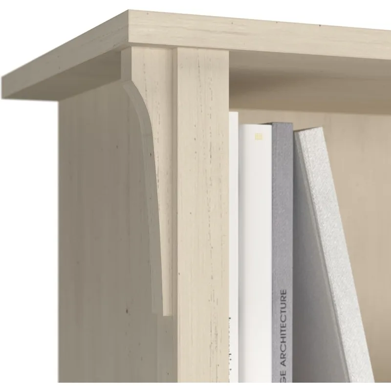 เฟอร์นิเจอร์ Salinas 6 Cube Organizer สีขาวโบราณ, Office Storage Solution, Home Organizer พร้อมชั้นวางแบบเปิด, Compact Un
