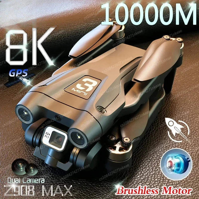 Z908 ProMax Drone Motor tanpa sikat, kamera ganda profesional 8K GPS 5G HD FPV pencegah hambatan Quadcopter RC10000M