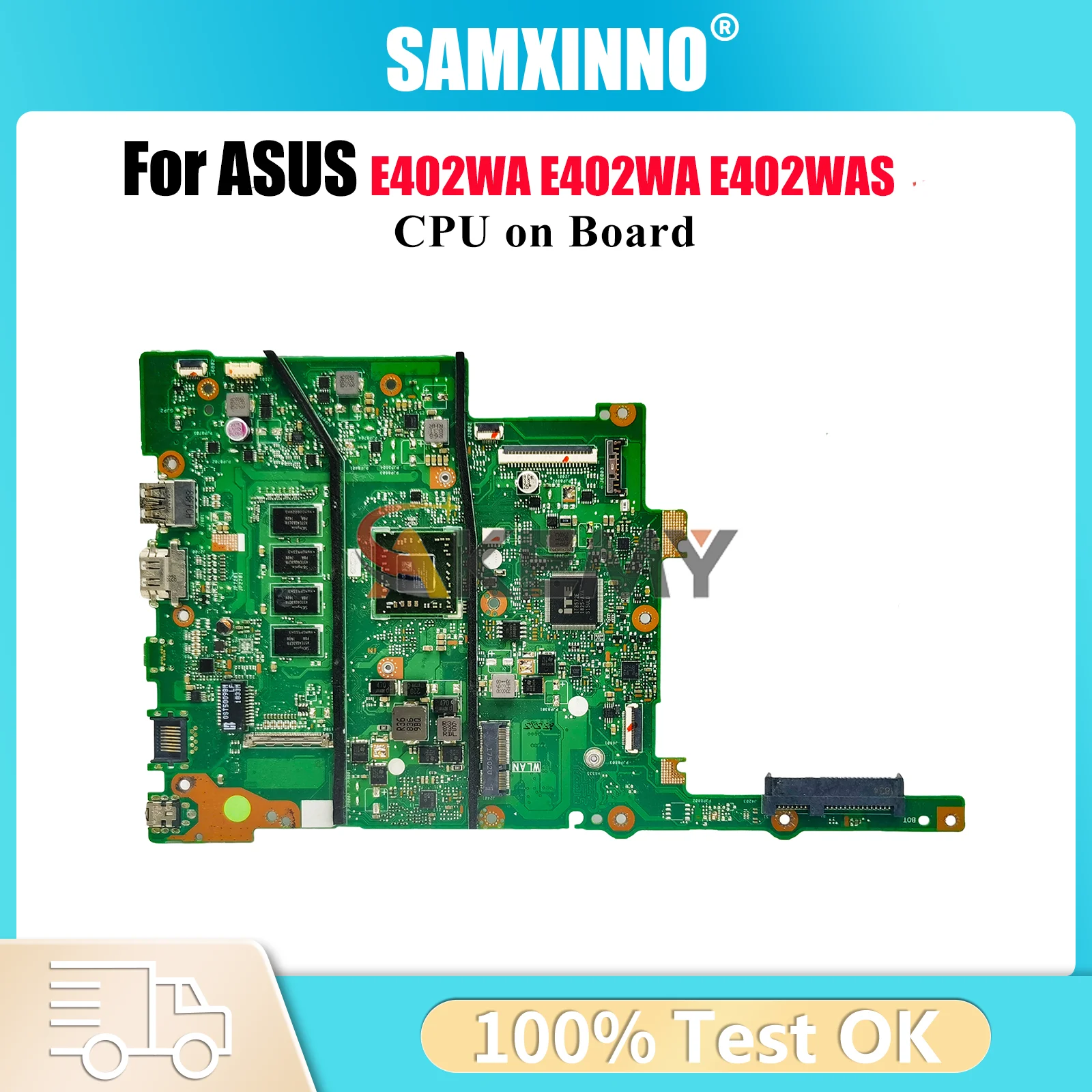 

E402WA Laptop Motherboard For ASUS EeeBook E402W E402WA E402WAS Notebook Mainboard With CPU 100% tests OK fast shipping stk