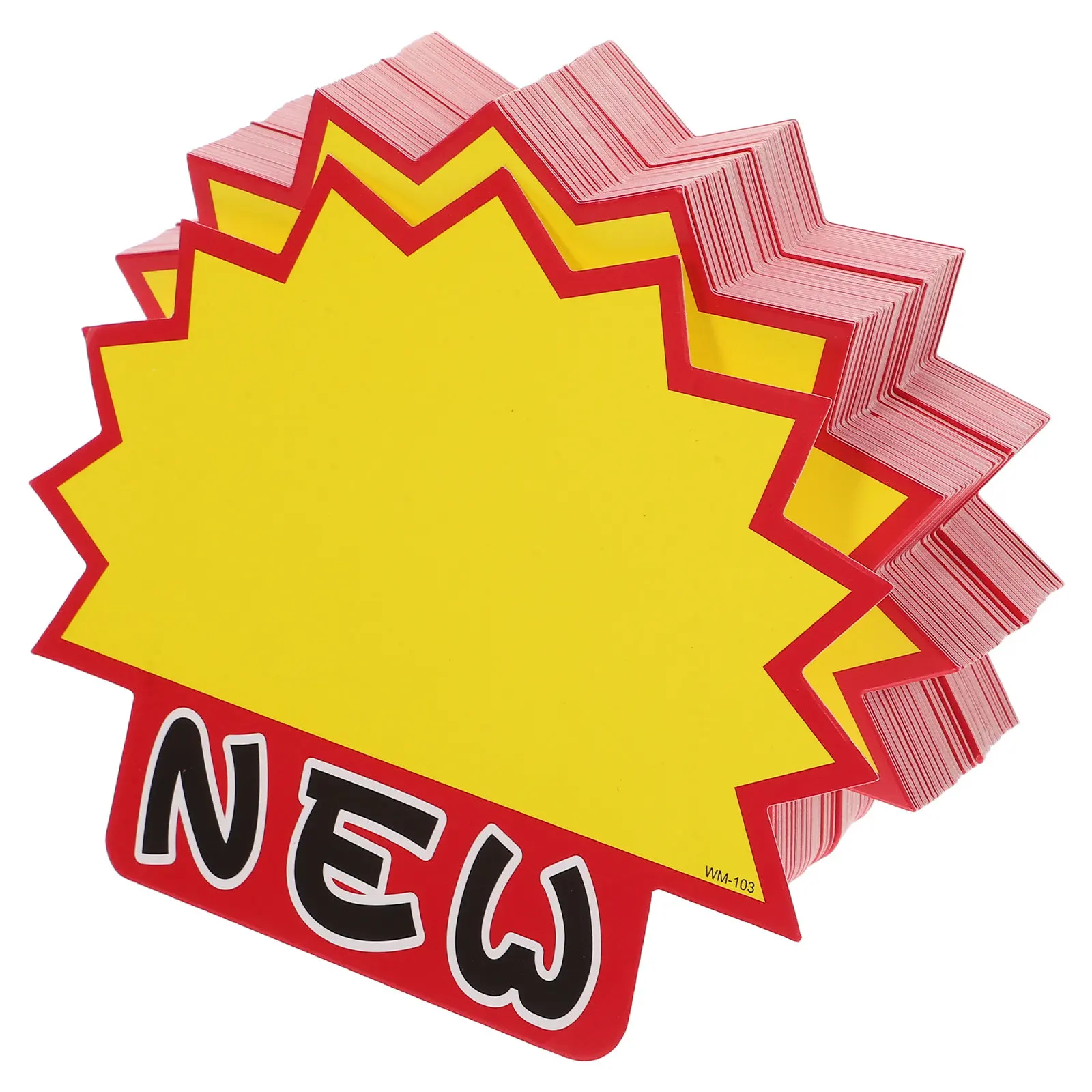 

100Pcs Price Tags Burst Shape Vibrant Retail Display Paper Stickers for Yard Sale Signs Business Price Stickers
