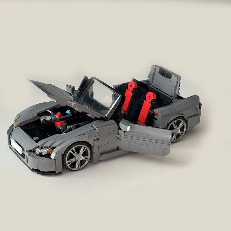 Hot 1254 PCS Moc Grigio Racing Supercar Set di modelli Building Blocks Modello personalizzato Assemblaggio Mattoni Adulti Bambini Regali di Natale