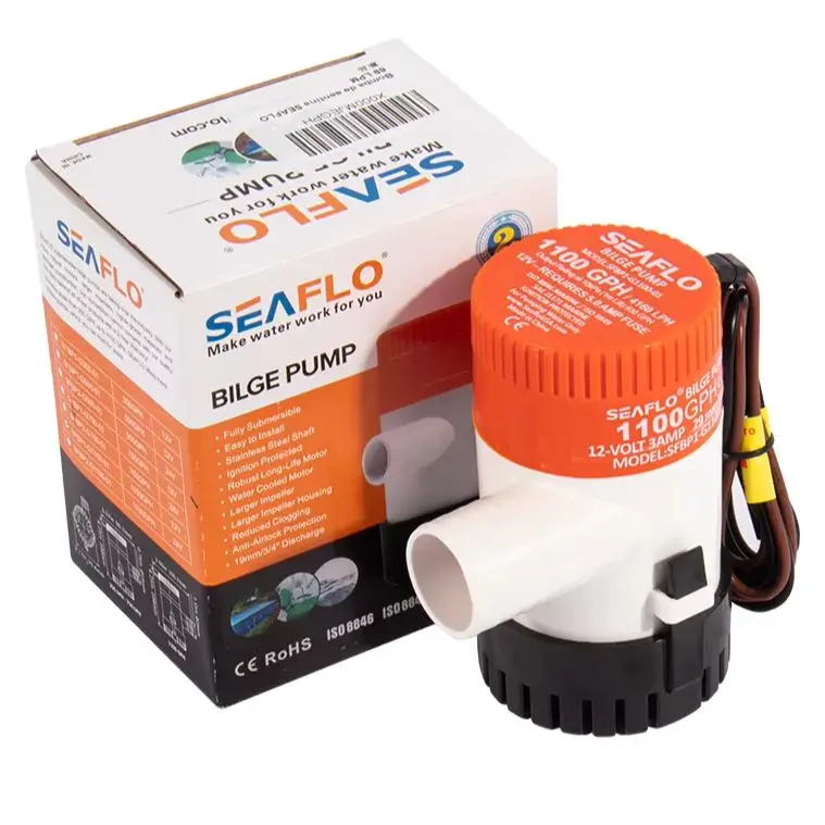 12V SFBP1-G1100-01 / 24V SFBP2-G1100-01 1100GPH Marine Boat Submersible Bilge Pump