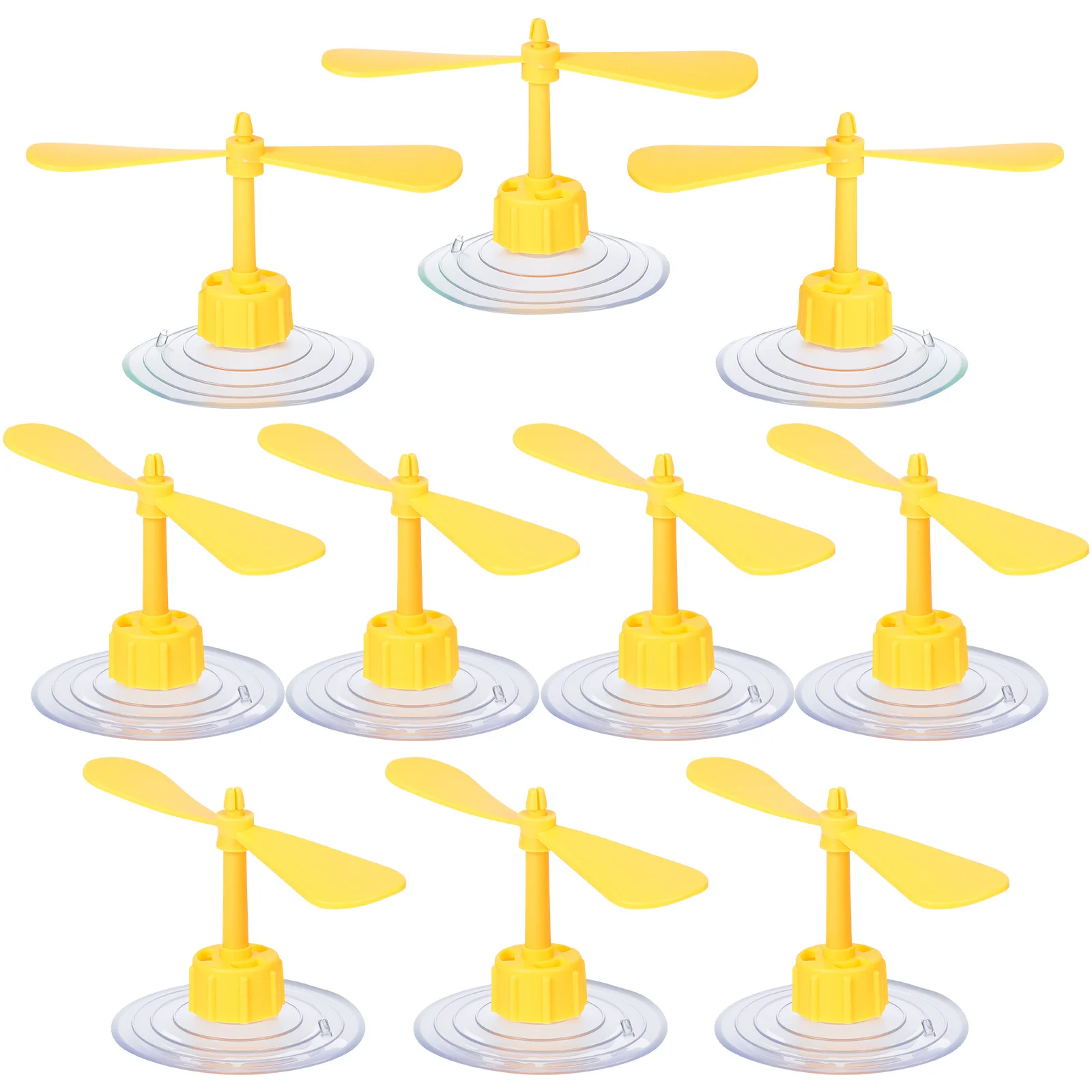 10 قطع من أكواب شفط اليعسوب للدراجات النارية للنساء والأطفال وإكسسوارات القبعة الصلبة باللون الأصفر #1