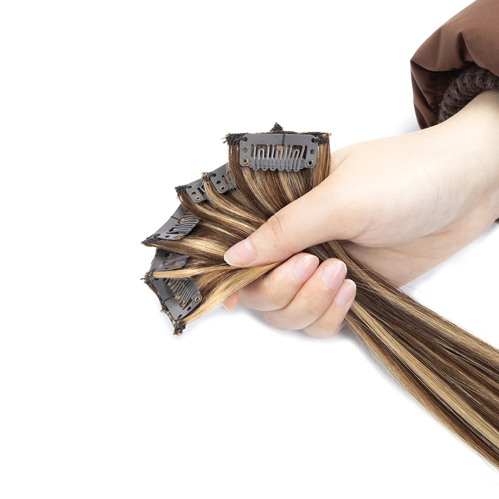 

MRS HAIR Real Human Hair Extensions Invisible And Seamless Create a More Layered Hairstyle Available in 12/16 inches