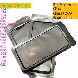 Pantalla táctil para Motorola Moto G04S, G04, G14, G24, G34, G54, G84, G73, G53, G82, G72, G32, Panel de cristal exterior frontal con OCA, 10 unidades por lote