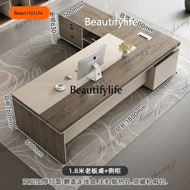 B456 Minimalist Computer Office Desks Corner Luxury Wooden Manager Office Desks With Drawers Simple Design Furniture Escritorio