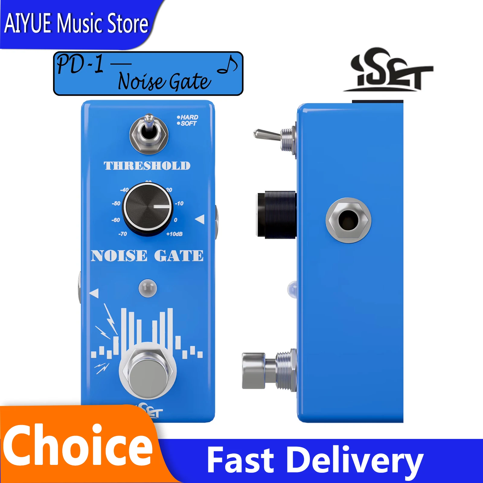 

Педаль эффектов ISET Noise Gate: подавитель шумов, устранитель помех, гитарный эффект с технологией True Bypass для электрогитары