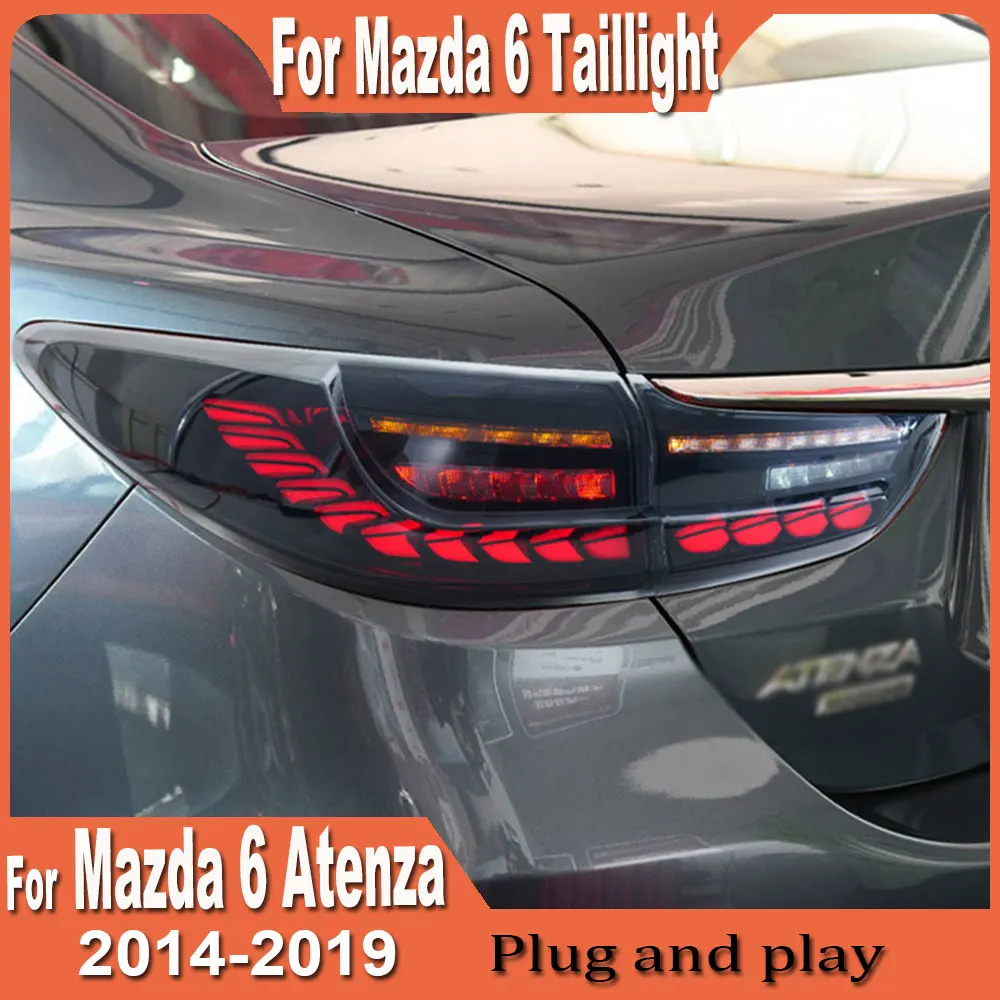 Car Lights for Mazda 6 2013 2014 2015 2016 2014 2018 2019 Atenza LED Taillight Assembly  Dynamic Lamp Accessories Plug and play