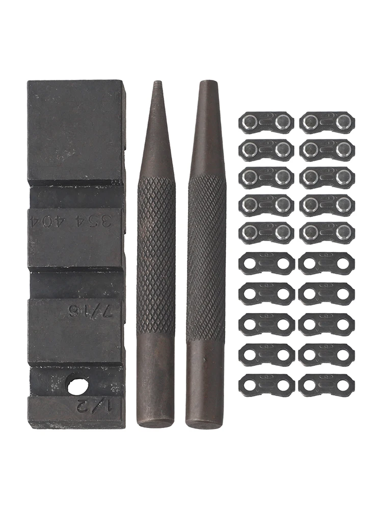 3 Buah/Set Kit Perbaikan Pemutus Gergaji Saku Baja Karbon 325' Alat Tautan Utama untuk 325 058 Kit Perbaikan Rantai Cepat Alat Listrik