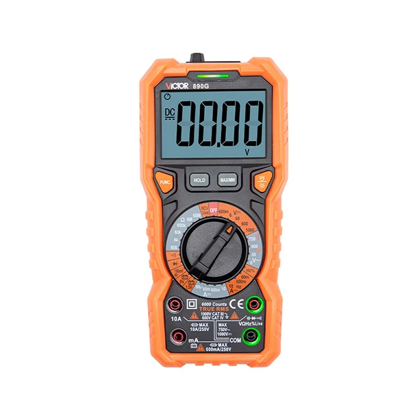 VICTOR 890G + multímetro Digital de alta precisión 6000 recuentos rango Manual valores eficaces verdaderos inteligente Anti-quema NCV medidor CC/CA