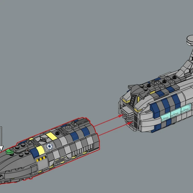 MOC Star Unsichtbare Hand-Raumschiff-Bausteine-Sets, kompatibel mit Legoed-Partikeln, geeignet für Weihnachtsgeschenke 75377