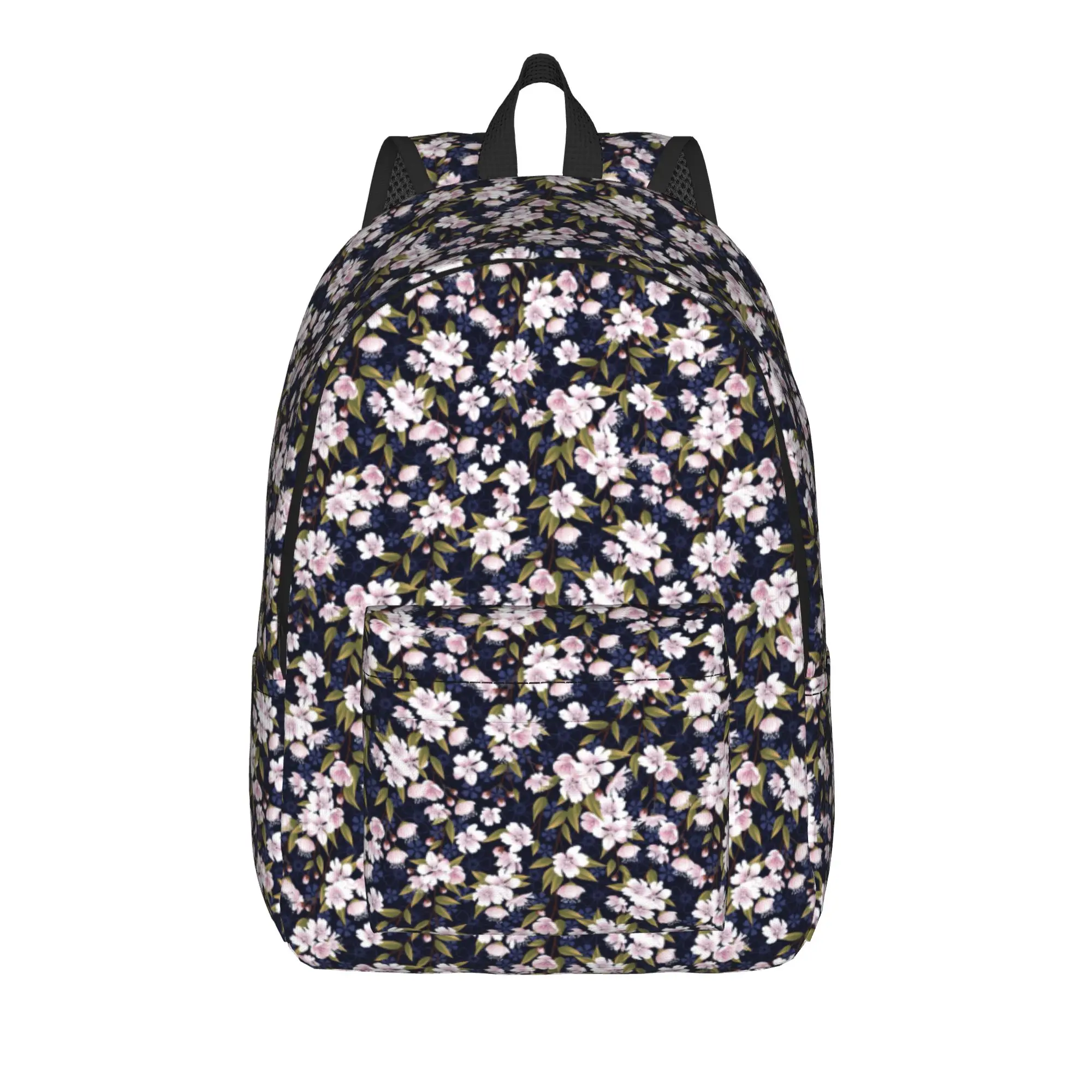 Japanese Sakura Cherry Blossom Backpack for Men Women High School Hiking Travel Daypack Laptop Computer Canvas Bags Lightweight