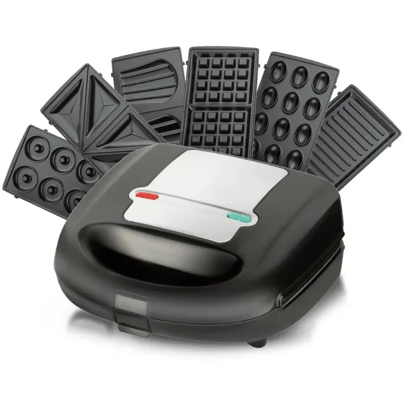 6 in 1 Sandwich Maker Bread Waffle Maker Donuts Baking Cakes Cooking Kitchen Appliances Toaster Breakfast Steak Maker