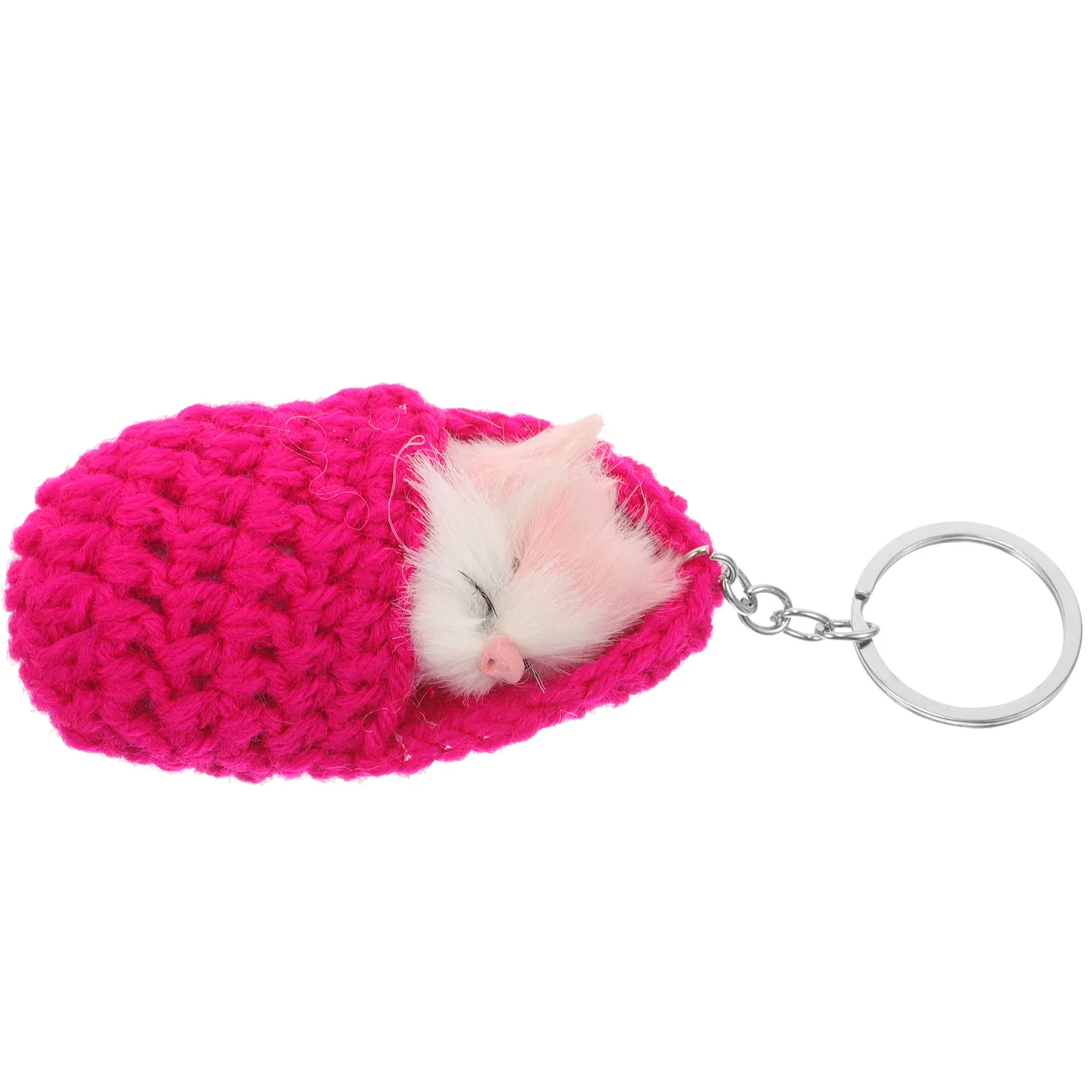 

Очаровательный брелок в виде спящей кошки, розово-красный, подвеска для сумки, украшение для рюкзака, аксессуар для сумочки, декоративный брелок