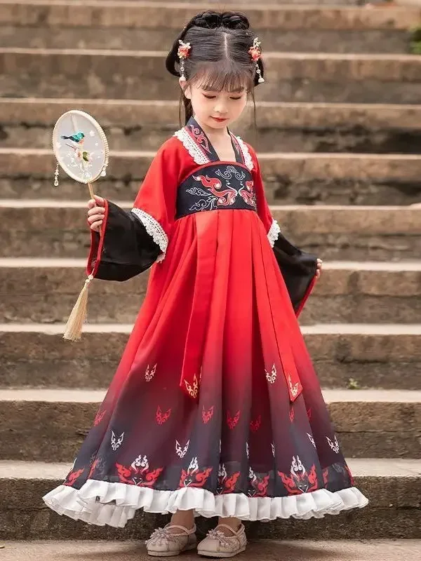 Perfprmace Hanfu Boys' Autumn New  Ancient Clothing Girls' Tang Suits Chinese Style Costume Cosplay Costume