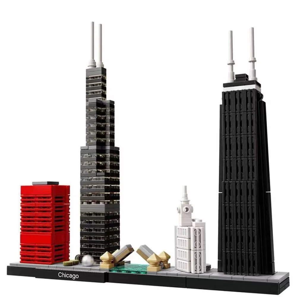 Architecture London Sydney Chicago Shanghai Building Blocks Kit Bricks Classic City Model Kid Toys Gift 21033 21032 21034 21038