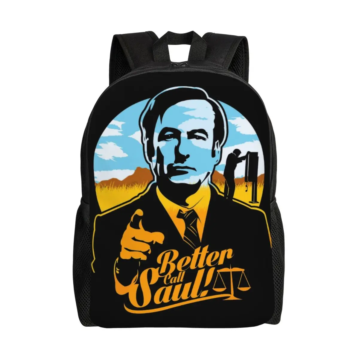 3D Printing Heisenberg Breaking Bad Backpacks for Better Call Saul School College Travel Bags Men Bookbag Fits 15 Inch Laptop