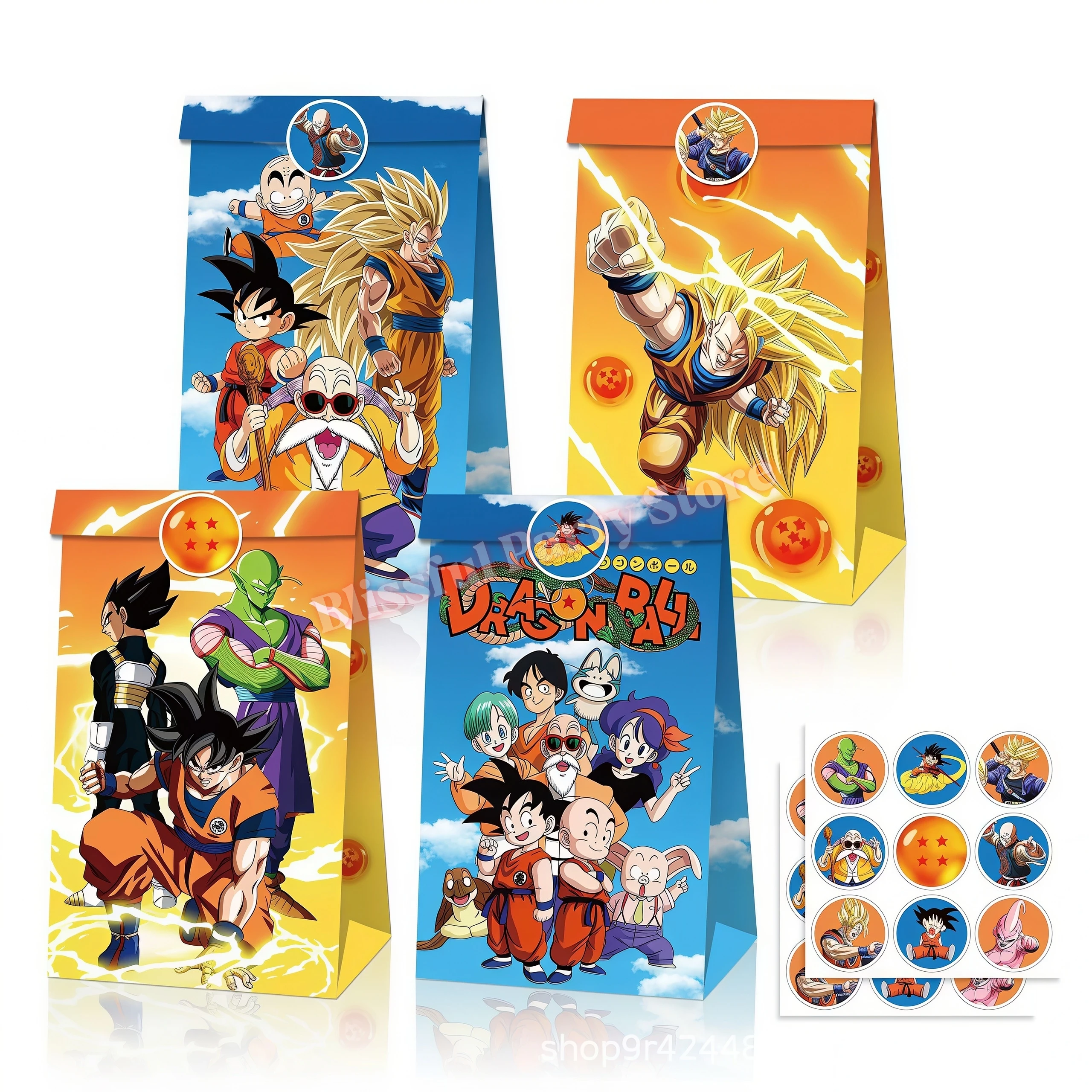 Dragon Ball Themen-Geburtstagsdekoration Partyzubehör Goku Teller Ballons für Kinderparty-Accessoires Babyparty-Gastgeschenke