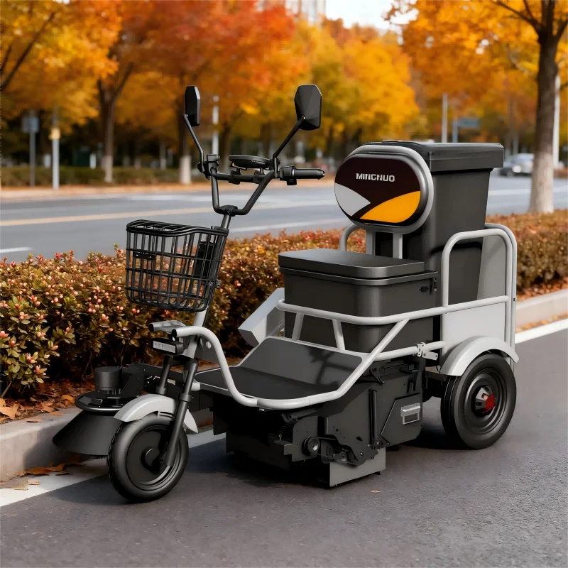Electric Automatic Garbage Carrier with Engine Foldable Design Autumn Leaf Collection and Recycling Type