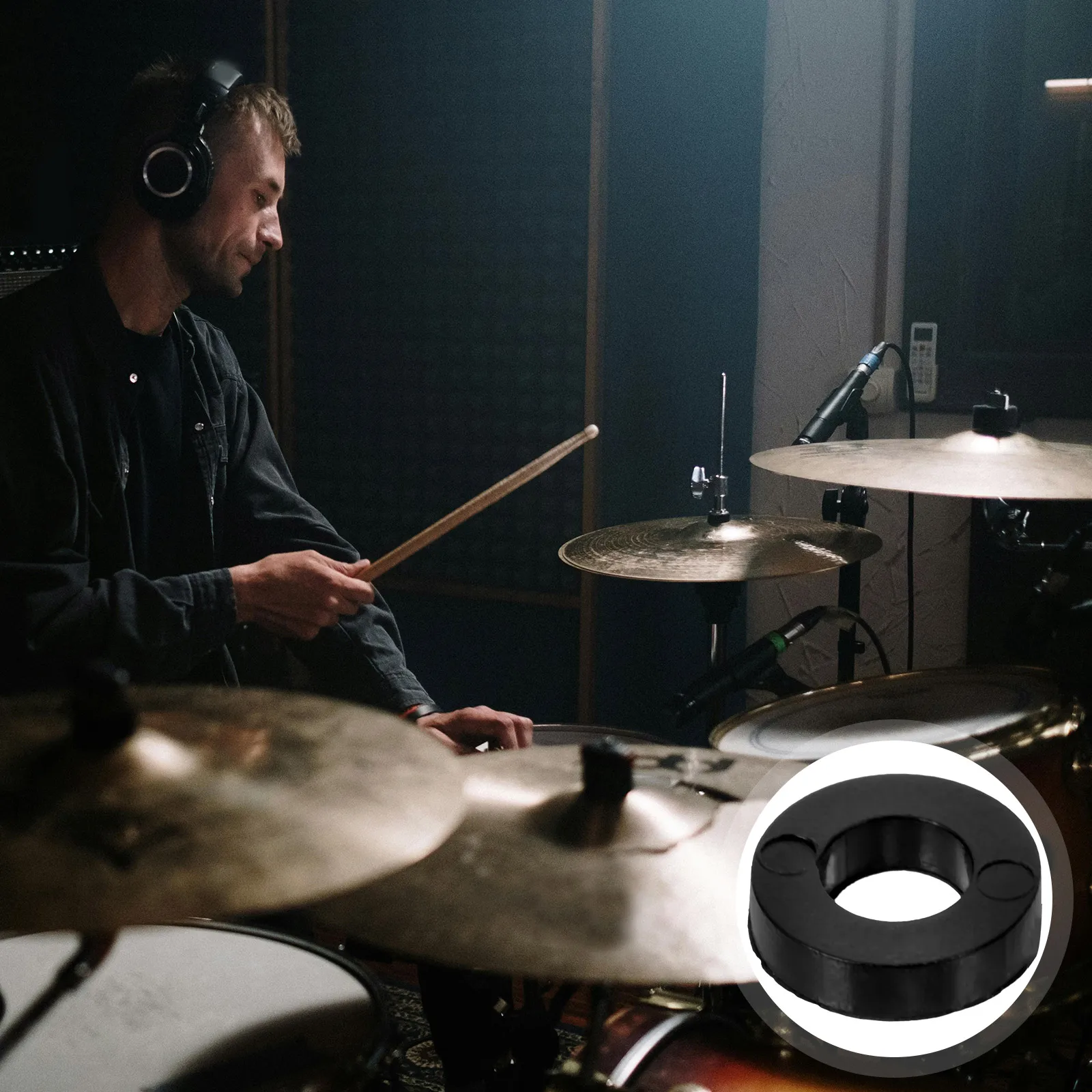 

100Pcs Drum Washers Plastic Drum Set Accessories Protective Tension Rod Pads Replacement Instrument Parts Instrument Accessories