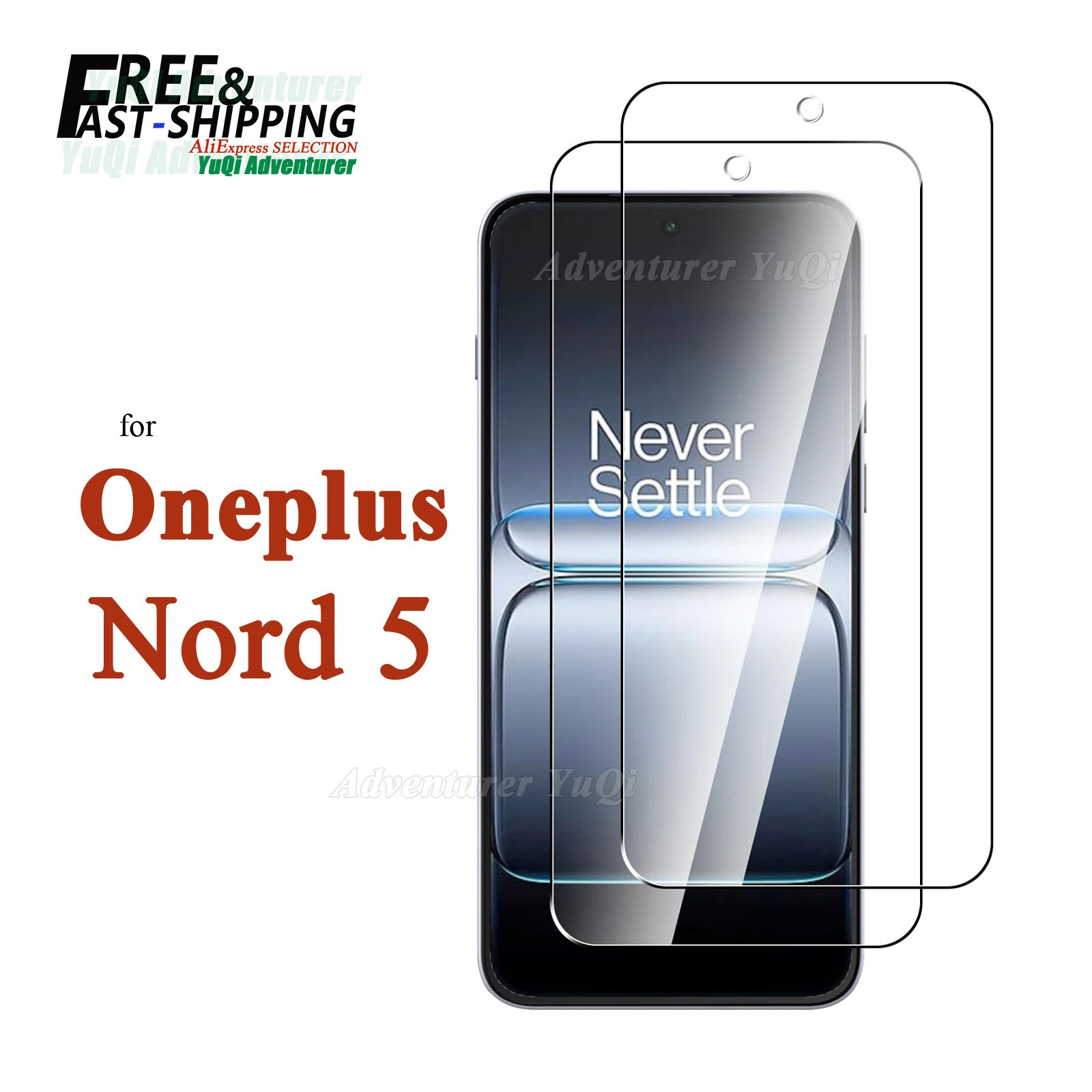 Screen Protector For Oneplus Nord 5 Tempered Glass HD 9H Transparent Clear Anti Scratch Case Friendly