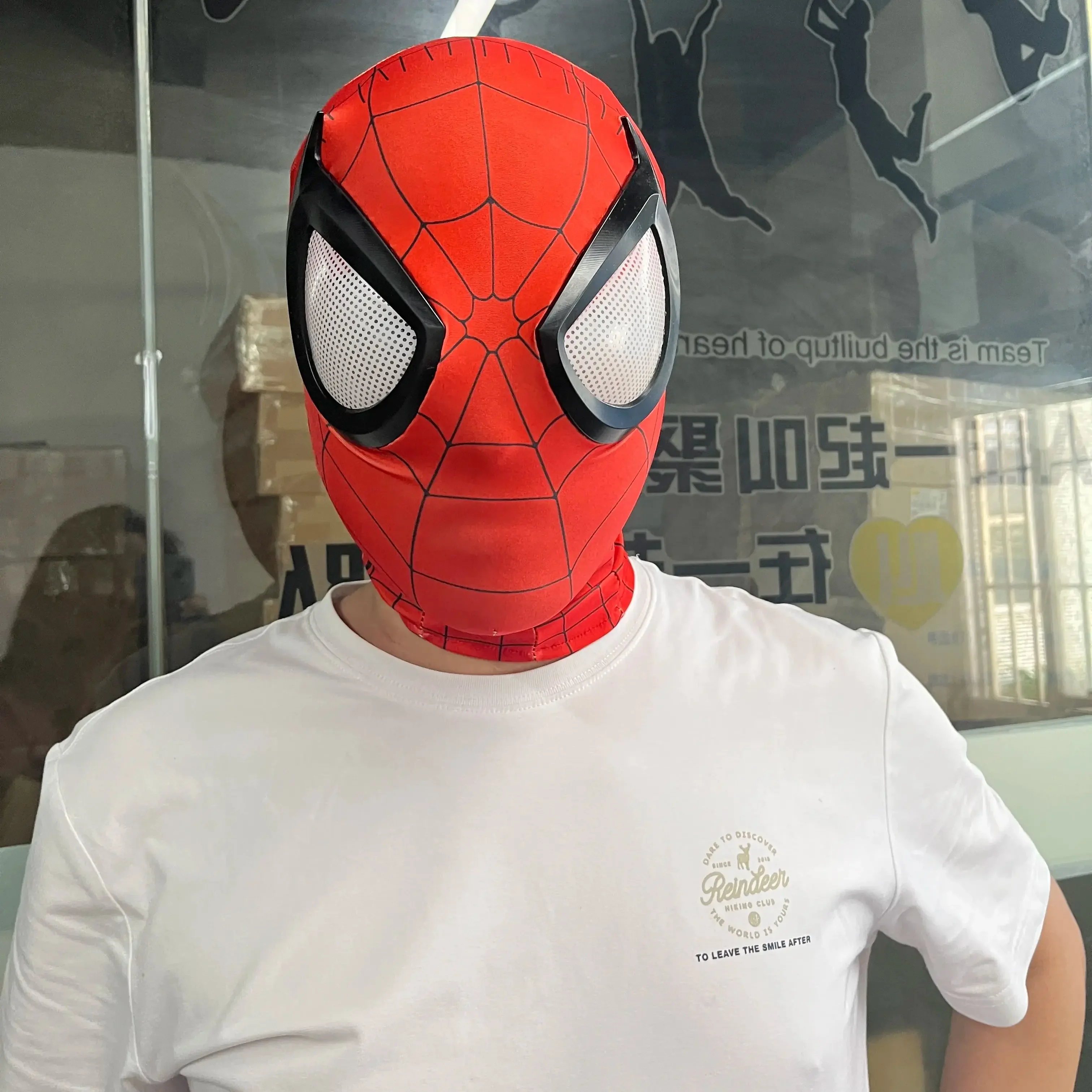 

Marvel Superhero Spiderman Mask with Big Eyes, Ultimate Spider-Man, Halloween Cosplay Costumes, No Shell, One Size