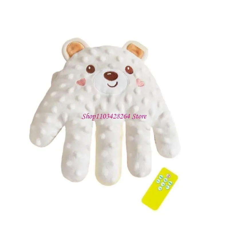 لعبة دمية استرضاء اليد المهدئة لحديثي الولادة مع ميزة الاهتزاز والموسيقى المدمجة