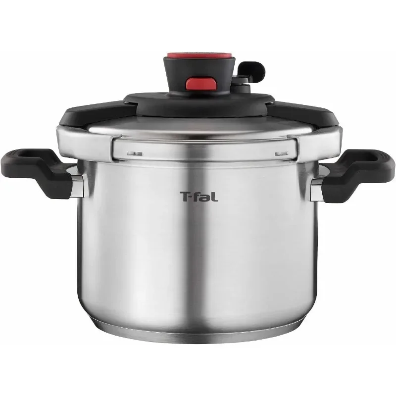 

Steel Pressure Cooker 6.3 Quart, Induction , Secure locking System, One Hand System, Recipe Book Included, Cookware