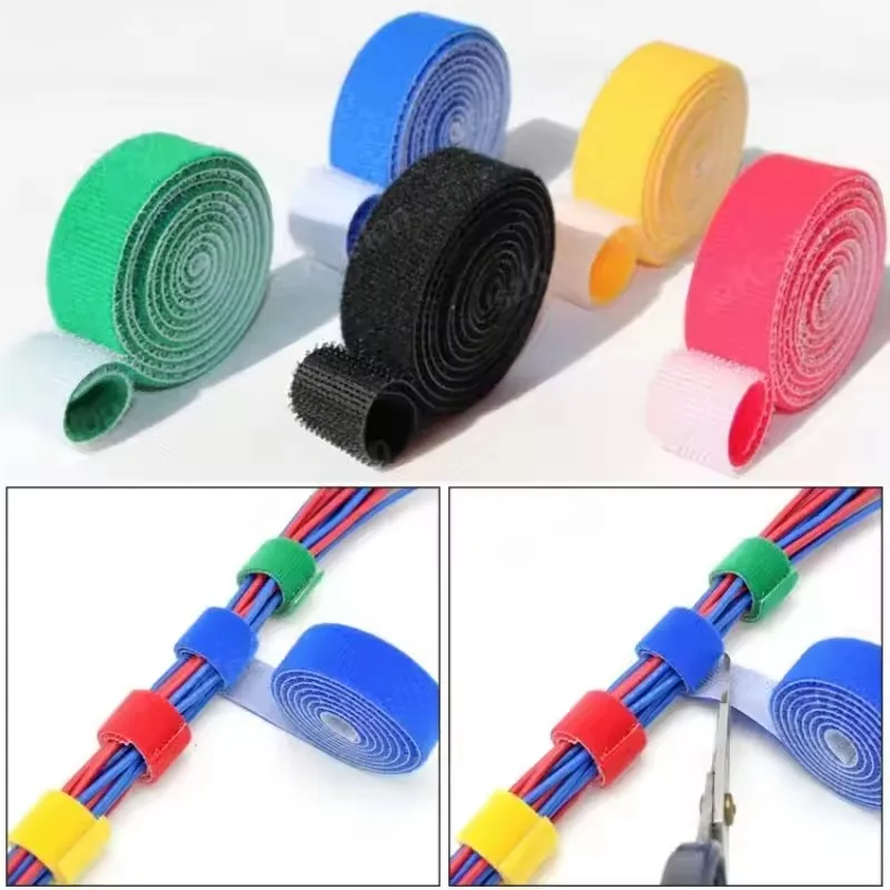 1/5m Cable Organizer Cable Management Wire Winder Tape Earphone Mouse Cord Management Ties Protector for iPhone Xiaomi Samsung