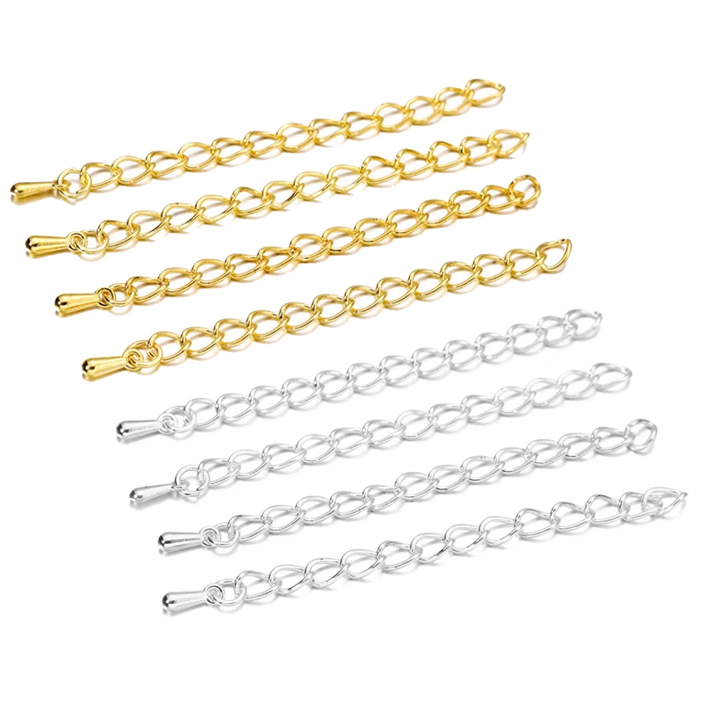 50 Stück/Lot 50mm/70mm Verlängerungsketten für Halsketten, Verbindungsteile für Armbänder und Schmuckherstellung – Detail 1