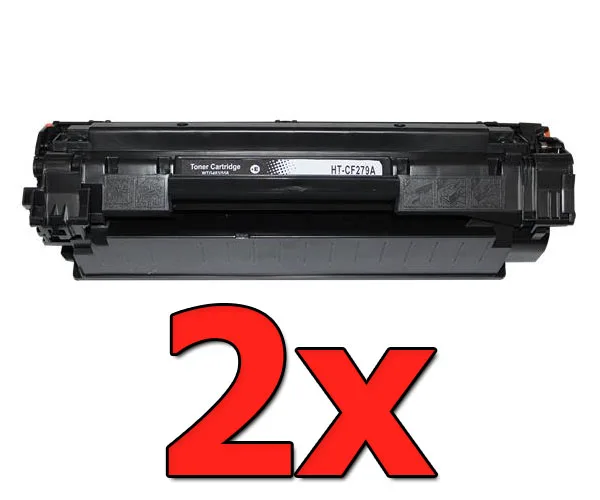 2 x Pack Generic Toner Compatible with HP CF279A Premium Compatible with HP 79A - Non Oem-Cartridge Printers LaserJet Pro M12A, M12W, M26, M26A, m26NW-generator consumable printer-capacity 2x1.000 pages