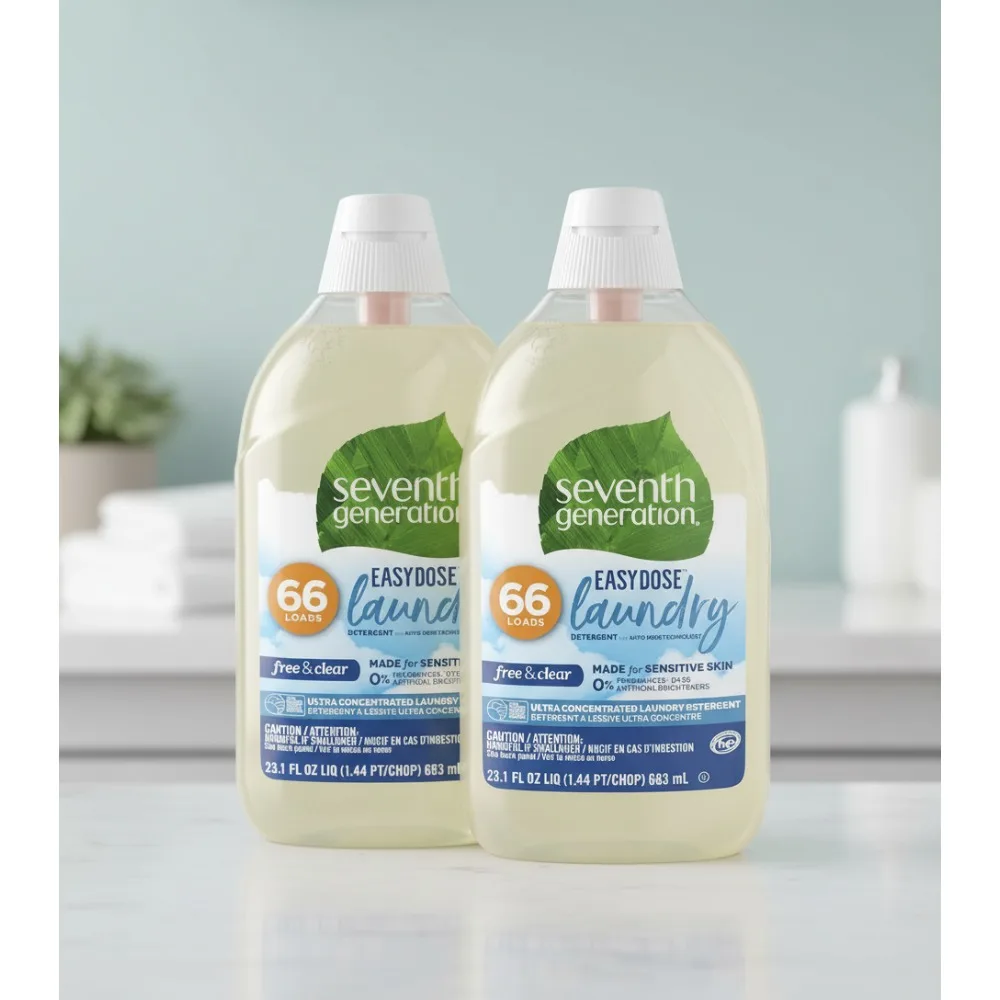 

Ultra Concentrated Liquid Laundry Detergent for Sensitive Skin, Plant-Based Formula, Easy Dose Technology, Pack of 6