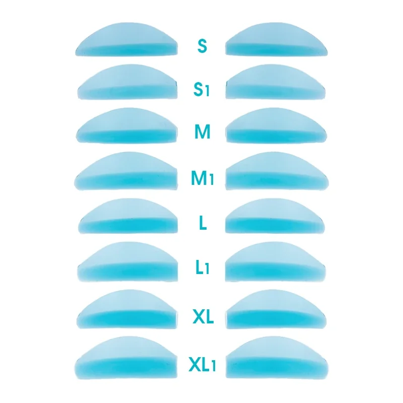 8 Paar Silikon-Wimperndauerwellen-Pads zum Heben von Wimpern, Stangenschutz, 3D-Lash-Curler, Abstandshalter, Zubehör, Applikator, Make-up-Werkzeug