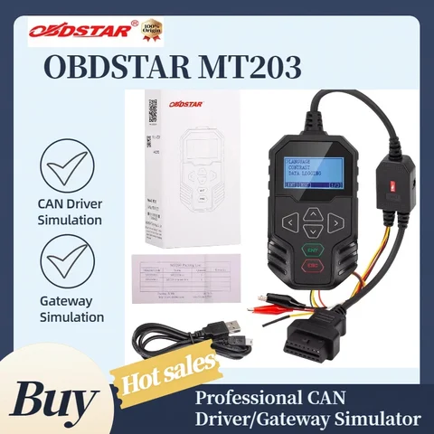 2025 OBDSTAR MT203 CAN-драйвер/симулятор Gateway Поддержка CAN-драйвера и моделирования шлюза
