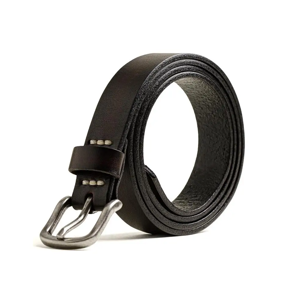 Maden Black Cowhide Belt 115cm for Men display picture 1