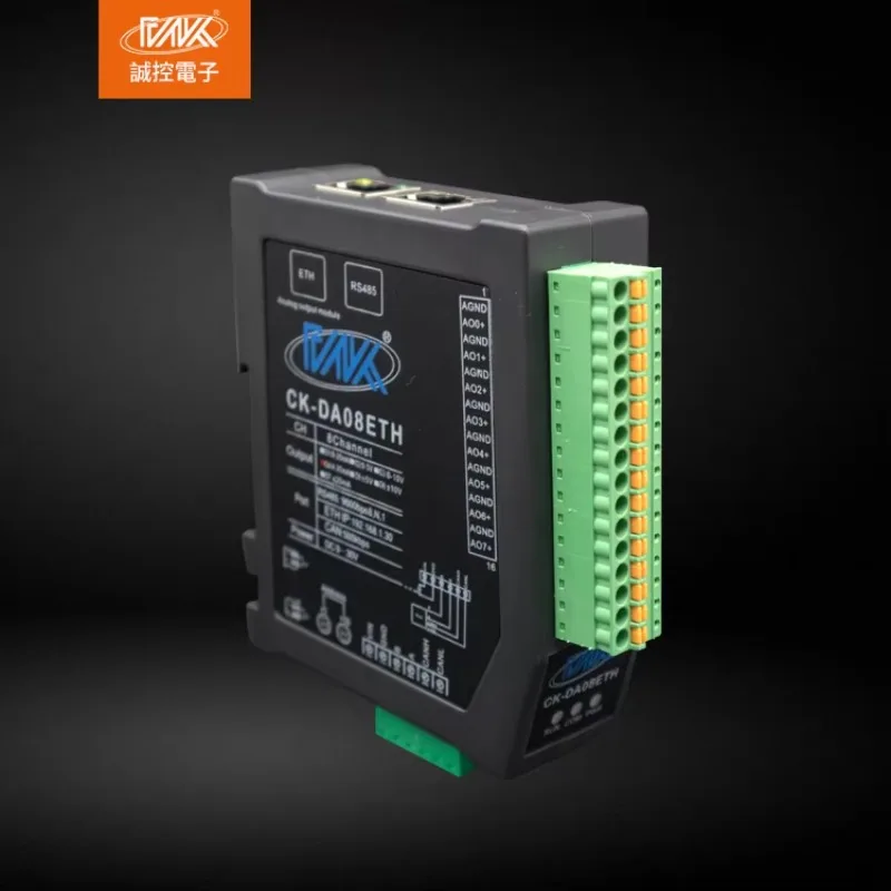 8-Channel Remote IO Acquisition Module with 0-10V Modbus TCP 4-20mA Analog Output Digital Input and Output Interface