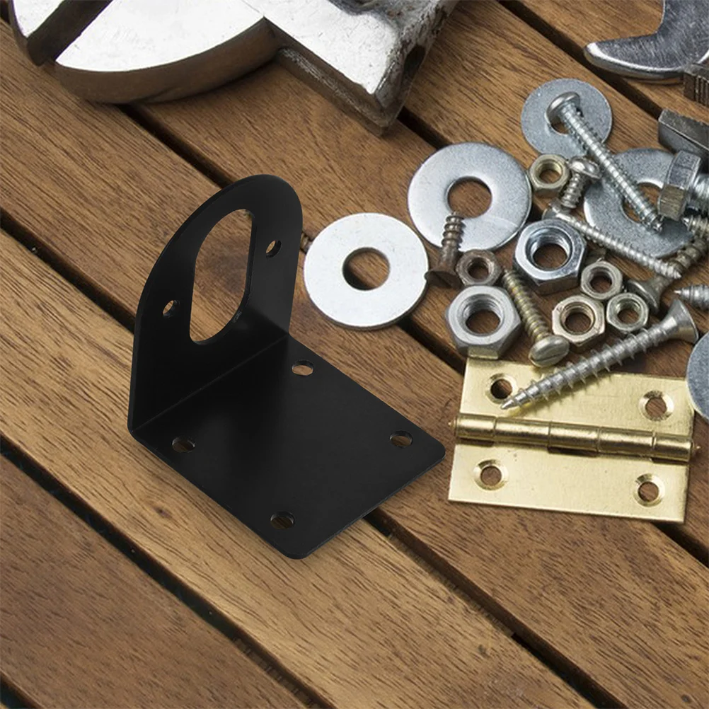 

2pcs Dc Motor Bracket Black L-Shape Mounting Base For Gear Stepper Motor Holder Diy Car Robot Coupling Durable Fastener Secure