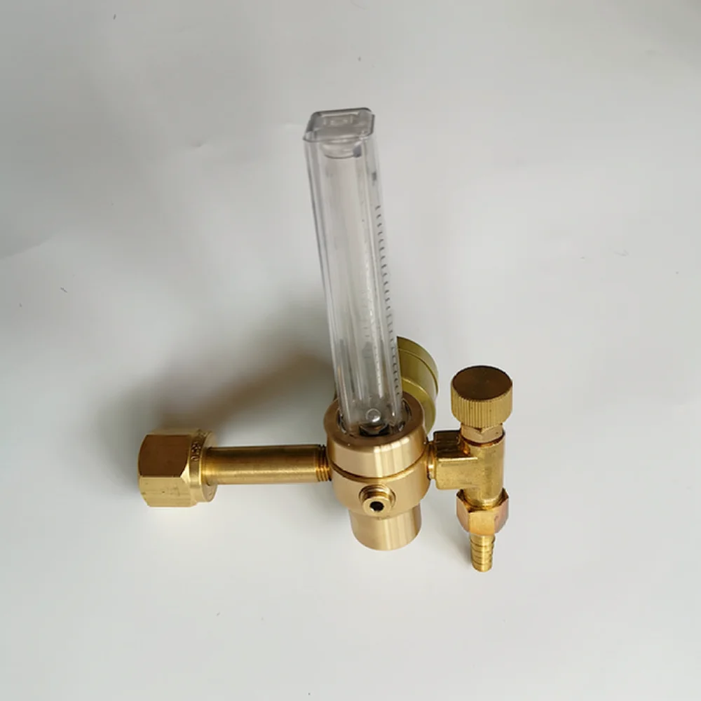 Argon CO2 Pressure Regulator Valve Brass Welding Flowmeter CGA580 Industrial Welding Tool Gas Supply Reducer