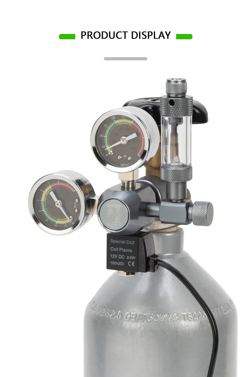ZRDR Aquarium CO2-Regler-Magnetventil mit Blasenzähler wird für CO2-Gasflaschen in Fischbecken verwendet als CO2-Druckminderer. – Detail 13