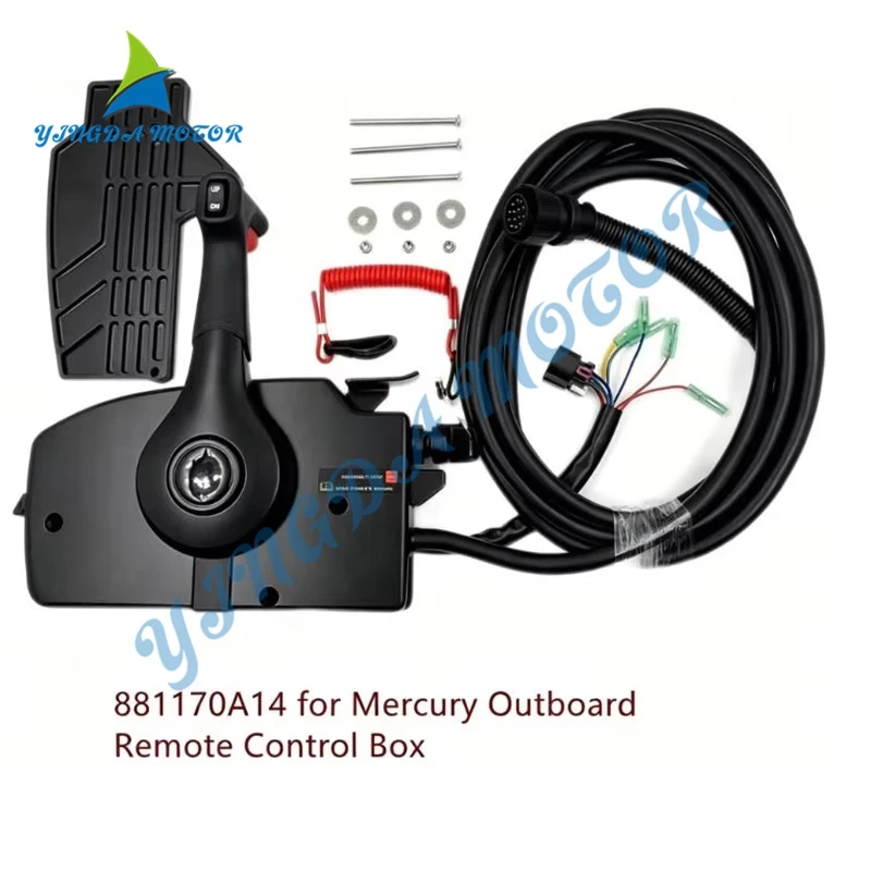 

881170A14 For Mercury Outboard Engine Side Mount Remote Control Box With 14Pin 20ft Wire Harness Parts 881170A14