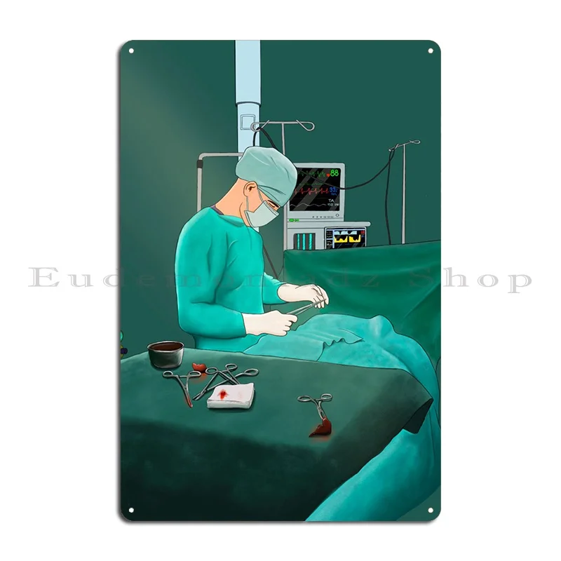 Surgeon Doctor Surgery Metal Plaque Poster Cinema Living Room Print Party Decoration Tin Sign Poster