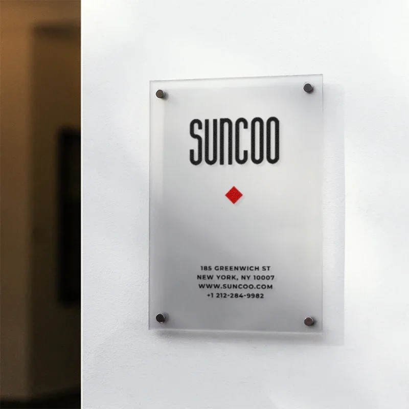 Customized Company Name & LOGO Acrylic Sign, Outdoor Acrylic Customized  Sign for Advertising Display