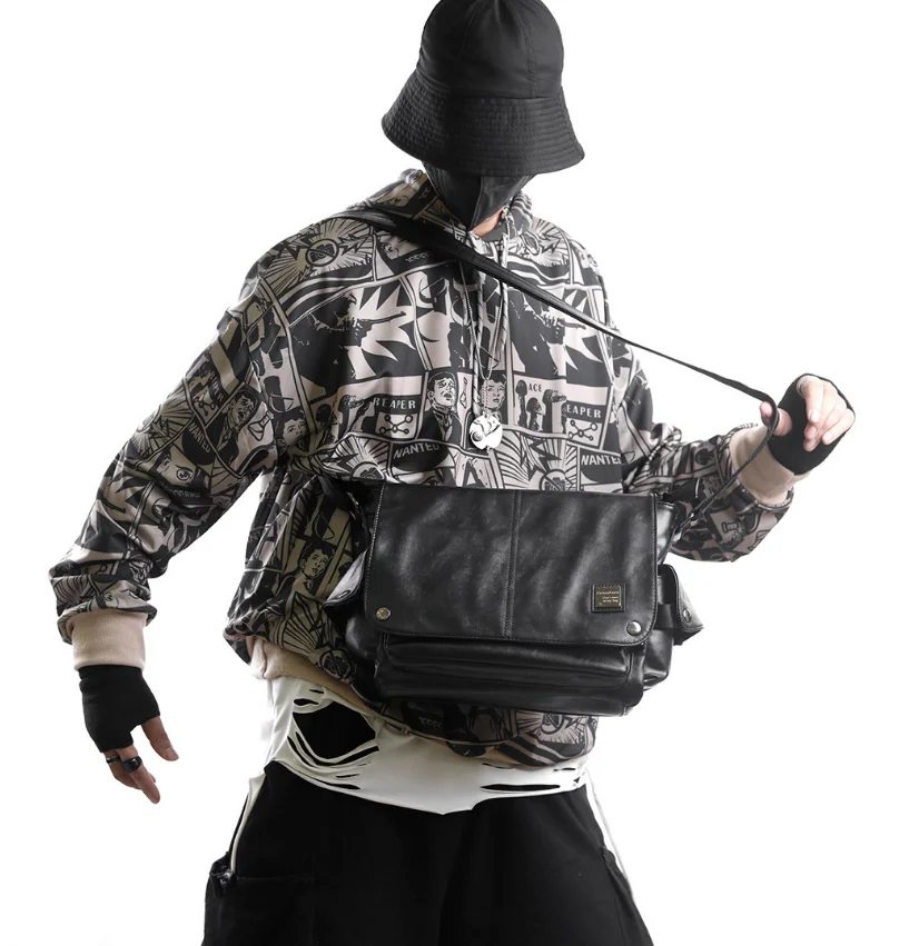 

Korean Style Shoulder Bags for Men Retro Outdoor Crossbody bags Leather Man Messenger Bag Male Side bag Мужская сумка Sac homme