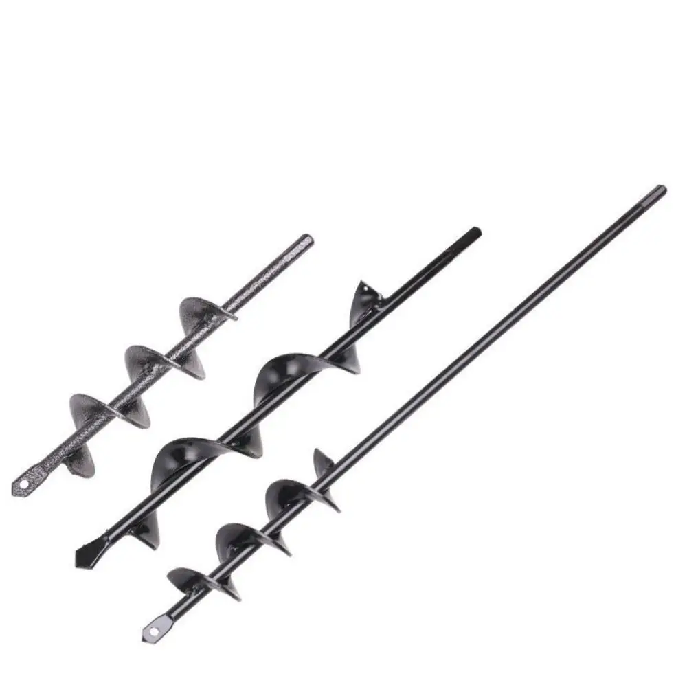 

Carbon Steel Auger Drill Bit Black Hand Tools Garden Auger Kit Digs Hole Bulb Plant Flower Planting Soil Drill Bits Grow Flowers