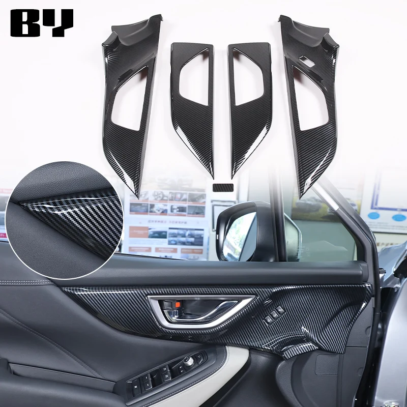 

For Subaru Forester 2019-2024 ABS Carbon Fiber Car Interior Door Handle Decorative Frame Sticker Car Interior Accessories