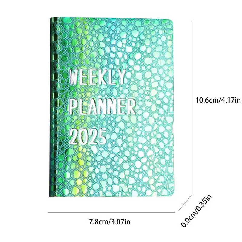 Weekly Monthly Planner 2025 Small A7 2025 Agenda Plan Book Pocket Daily Planner Weekly/Monthly Planning Calendar Day Designer